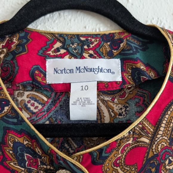 Vintage Norton McNaughton Multicolor Paisley Blazer - Picture 6 of 7